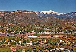 Durango as seen from Rim Drive