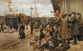 Emigrants at Larsens Plads (1890)