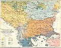 Ethnographic map of the Balkans in the end of the 19th century