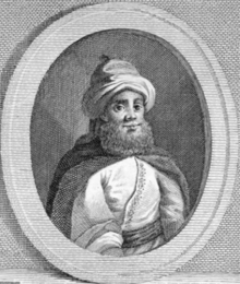 Black-and-white sketching of a portrait of a 17th-century Druze leader from Mount Lebanon