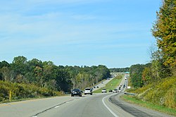Interstate 79 just south of its interchange with Interstate 80