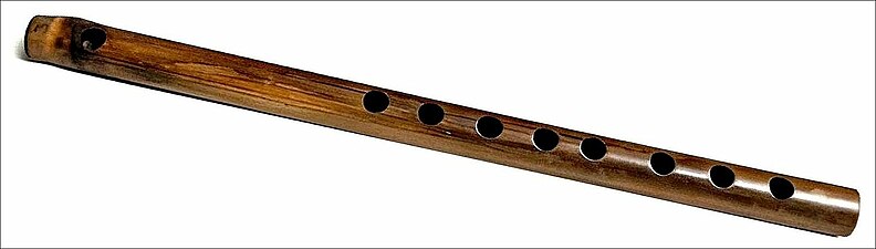 A Carnatic eight-holed bamboo flute