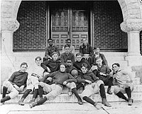 Another high-res photo of an early American football team from the Indiana Soldiers' and Sailors' Children's Home, 1896. Ultra-chill and racially integrated, discussed in this reddit post.