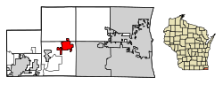 Location of Paddock Lake in Kenosha County, Wisconsin.