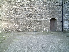 Cross marking the place of execution of the leaders of the 1916 Rising.