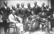 Garvin Bushell (standing, third from right) with Sam Wooding and his Orchestra, 1925