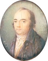 Oval miniature painting of Ludwig Ferdinand Huber