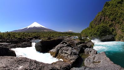 Osorno Volcano and Petrohué Waterfalls.