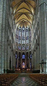 Choir of Beauvais Cathedral (begun 1225) (48.5 meters (159 ft) high