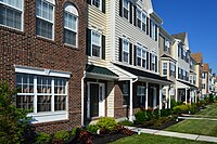 Townhouses constructed by a single developer in Souderton, Pennsylvania