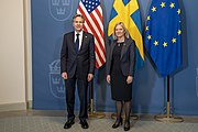 Secretary Blinken with Swedish Prime Minister Magdalena Andersson in Stockholm, Sweden, December 2021