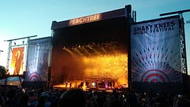 The Peachtree (main) stage at Shaky Knees Music Festival in 2016.