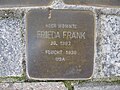 der Stolperstein für Frieda Frank