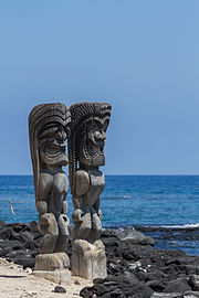 Protector kii (statues) at the Place of Refuge.
