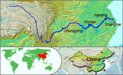 Map of the Yangtze River