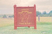 National Bison Range sign in 1978
