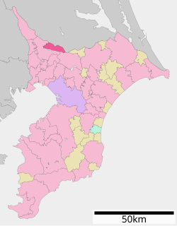 Location of Abiko in Chiba Prefecture