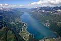 Aerial image of the Walensee