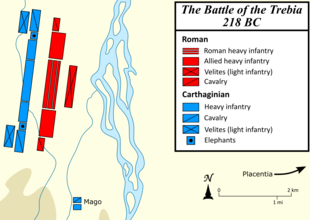 A map showing the dispositions of the two armies immediately before the main engagement