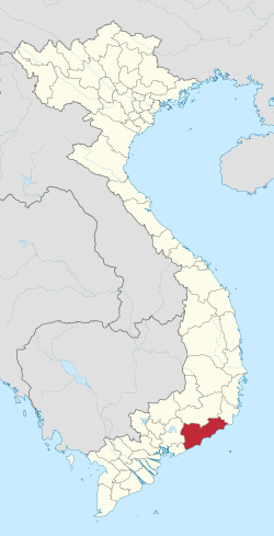 Location of Bình Thuận within Vietnam