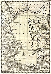 A map of the Caspian Sea in the mid-1700s