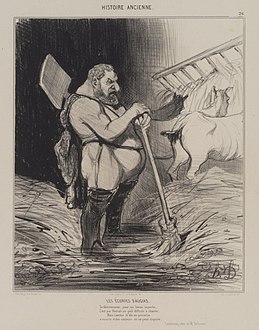 Hercules in the Augean stable (1842, Honoré Daumier)