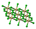 Ball-and-stick model of cadmium chloride