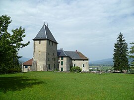 A view of the Château de Rumilly-sous-Cornillon, in Saint-Pierre-en-Faucigny