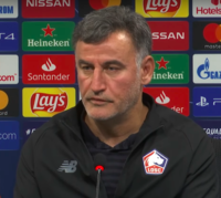 Christophe Galtier during a press conference in 2019
