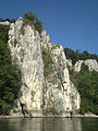 Striking rock formation (the Bavarian Lion) in the actual gorge