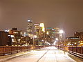 View of downtown Minneapolis from Stone Arch Bridge