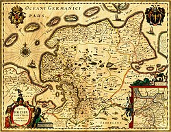 East Frisia around 1600, by Ubbo Emmius