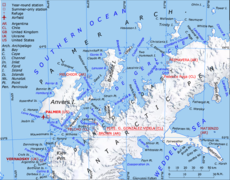 Map of Palmer Archipelago region, Cartographic base: Antarctic Digital Database.