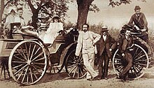 Karl Benz (1844–1929) mit seiner Familie