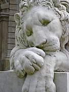One of the "Harlaxton lions" - introduced by Violet Van der Elst