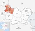 Lage des Départements Yonne in der Region Bourgogne-Franche-Comté