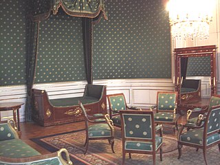 Empire-Schlafzimmer im Schloss Nymphenburg