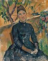 Porträt der Mme Cézanne im Gewächshaus, 1891–1892, von Paul Cézanne