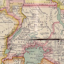 Map of Protectorate of Uganda in 1906