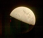 Io, viewed by JunoCam Volcanic plume (15 October 2023)