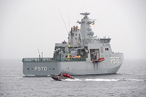 Royal Danish Naval Vessel Knud Rasmussen participates in Operation Nanook 2010.