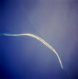 Island as seen from the Space Shuttle on April 1994. North is in the lower left corner.