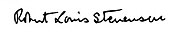 Signatur Robert Louis Stevenson