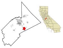 Location in Stanislaus County and the U.S. state of California