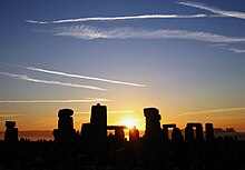 photograph of Stonehenge at sunrise