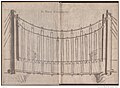 Drawing of a suspension bridge by Fausto Veranzio (Machinae Novae)