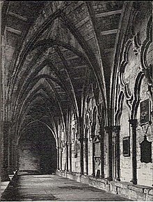 Westminster Abbey north cloister, the burial place of Susannah Gunning.