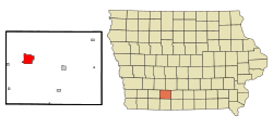 Location of Creston, Iowa
