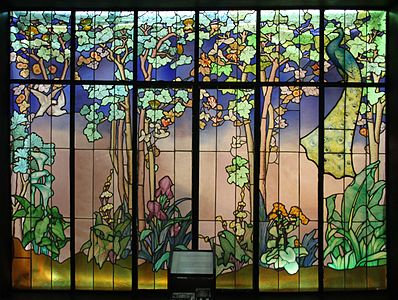 Stained glass window Veranda de la Salle by Jacques Grüber in Nancy, France (1904)