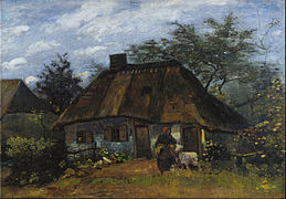 Cottage and Woman with Goat, 1885, Städel, Frankfort, Germany (F90)